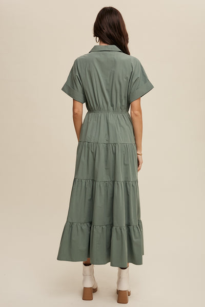 Vintage Green Maxi Dress
