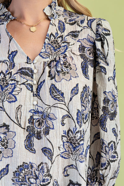 Vintage Floral Blouse