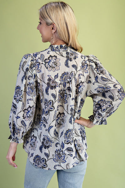 Vintage Floral Blouse