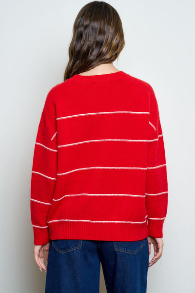 Go Red Striped Sweater