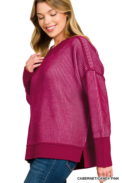 HLB Fall Sweater - Cabernet