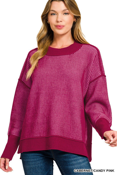 HLB Fall Sweater - Cabernet