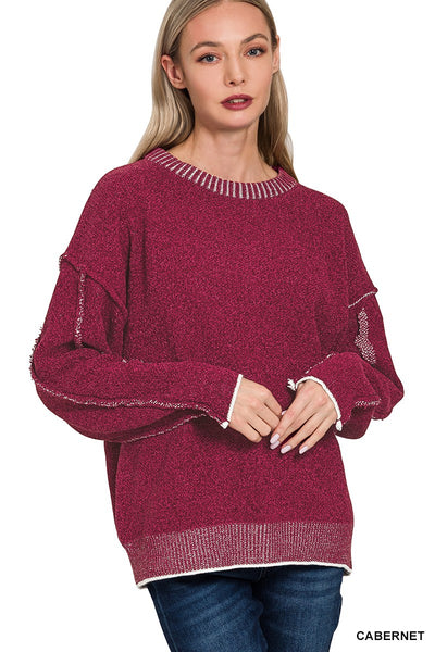 Cal Fall Sweater - CABERNET