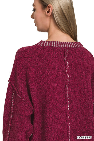 Cal Fall Sweater - CABERNET