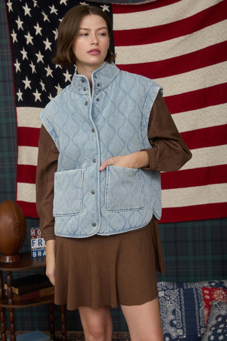 HLB Quilted Denim Vest