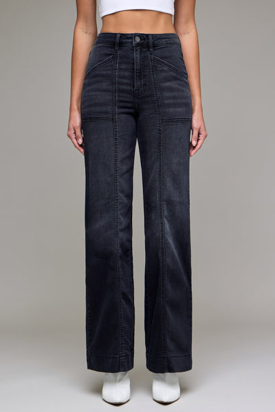 Happi Charcoal Utility Flare Jean