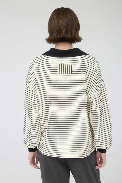 Naomi Contrast Top - Ivory