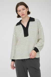 Naomi Contrast Top - Ivory