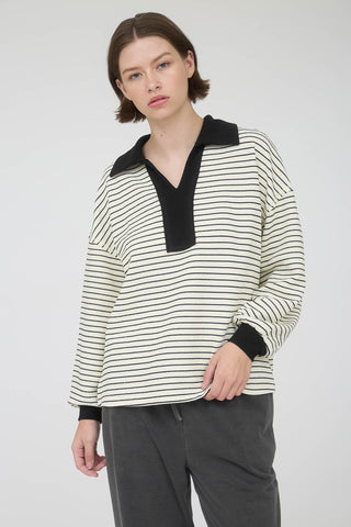 Naomi Contrast Top - Ivory