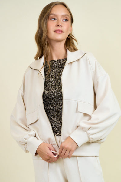 Ecru Modal Jacket