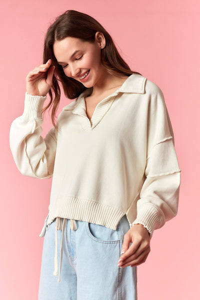 Shelbie Collared Sweatshirt
