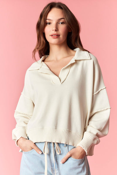 Shelbie Collared Sweatshirt