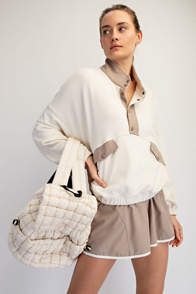 HLB French Terry Playful Set - Bone/Mocha