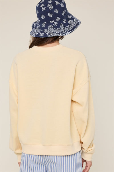 Lemon Knit Sweatshirt