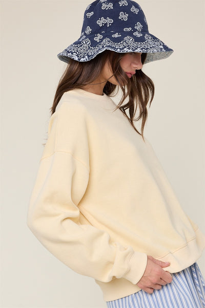 Lemon Knit Sweatshirt