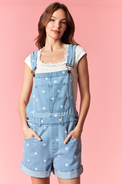 Polka Dot Overall Romper