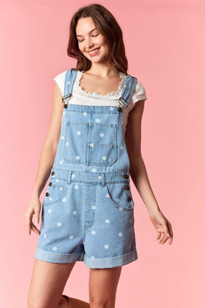 Polka Dot Overall Romper