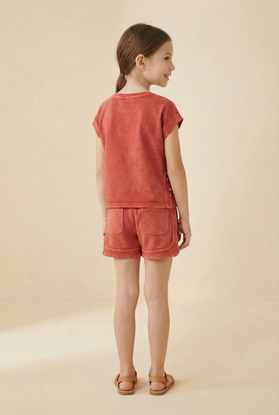 GIRLS Red Bow Tee