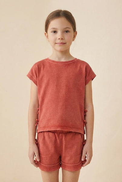 GIRLS Red Bow Tee