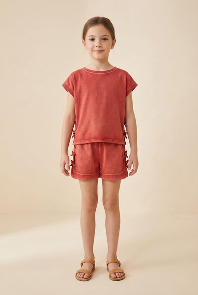 GIRLS Red Bow Tee