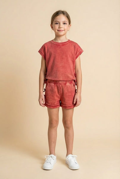 GIRLS Red Bow Shorts