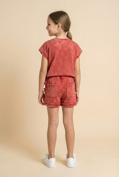 GIRLS Red Bow Shorts