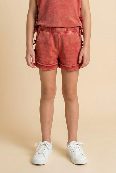 GIRLS Red Bow Shorts