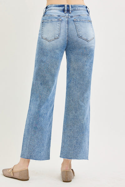 Mid-Rise Straight Seamed Jeans