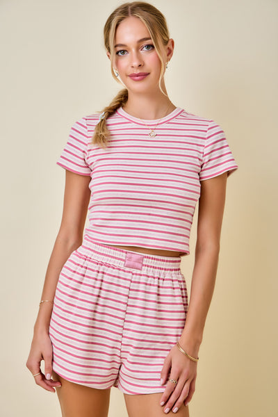 Rose Stripe Tee