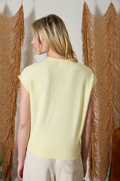 Finn Sleeveless Cardigan - Butter Yellow