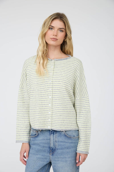Bentley Striped Cardigan - Butter