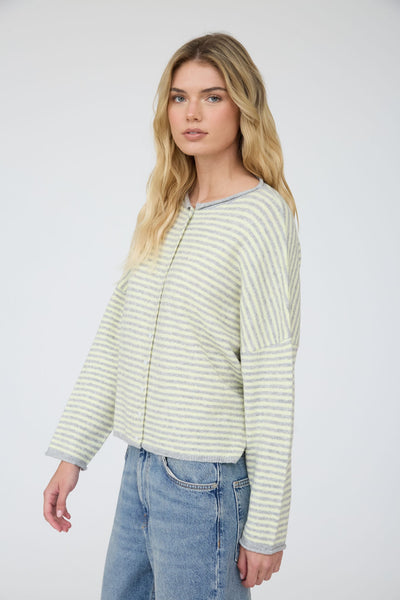 Bentley Striped Cardigan - Butter