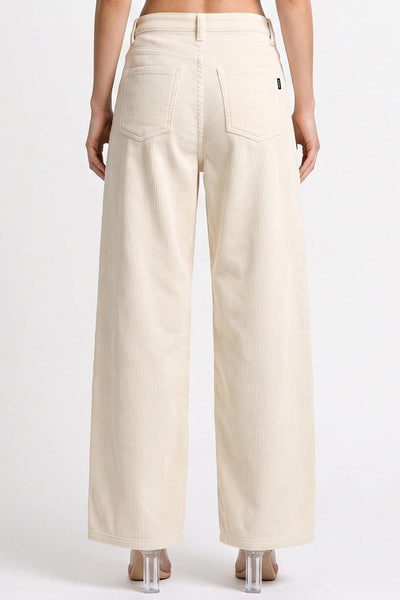 Cream Corduroy Jeans by Saige