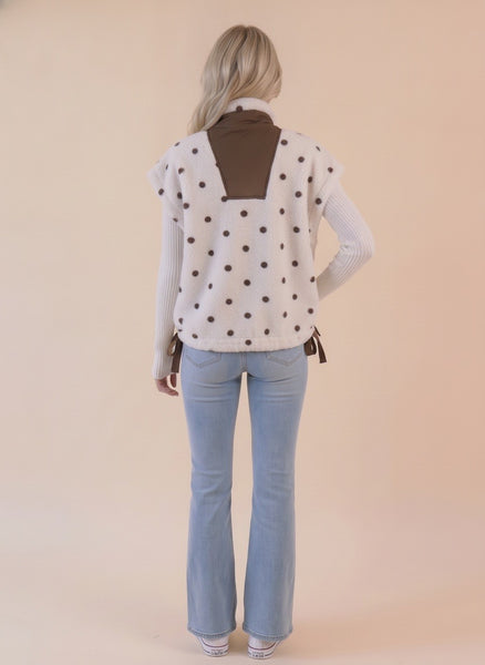 Polka Dot Sherpa Vest