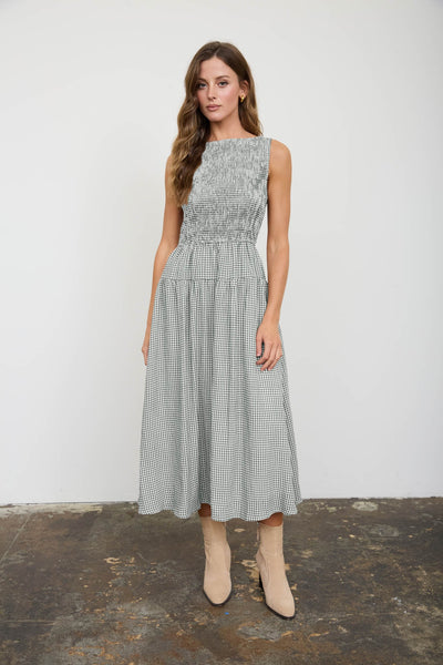 Hunter Green Gingham Dress