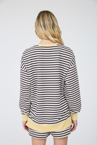 Dee Striped Contrast Top