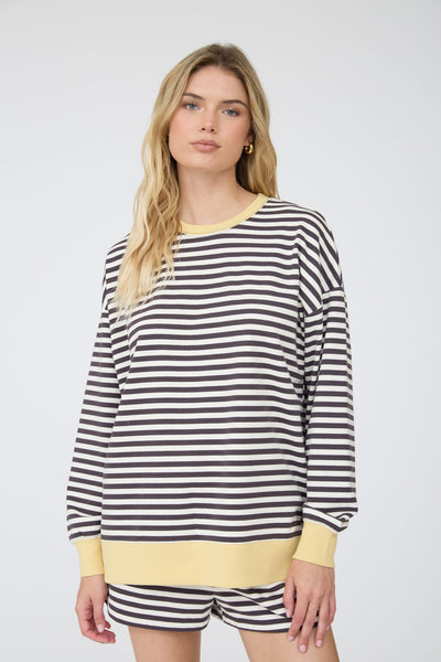 Dee Striped Contrast Top