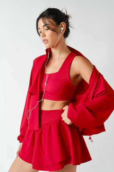 Red Swift Windbreaker Jacket