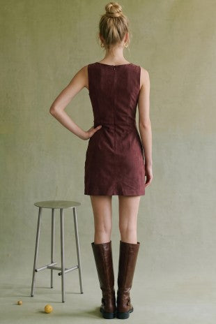 Tobacco Suede Dress