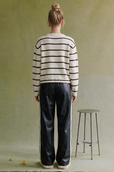 Dani Striped Drawstring Cardigan