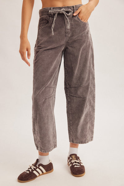 Ash Corduroy Barrel Pants
