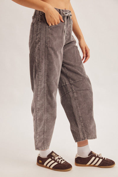 Ash Corduroy Barrel Pants