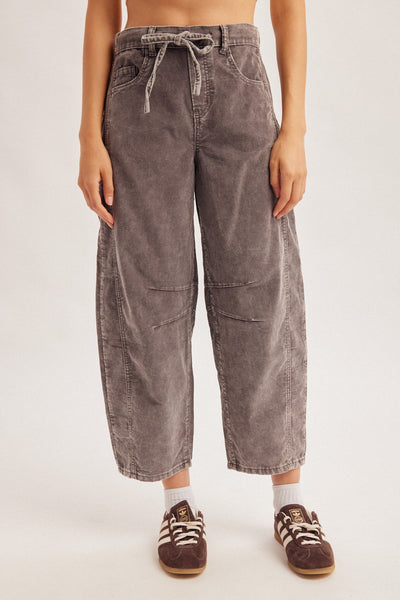 Ash Corduroy Barrel Pants