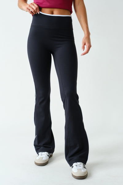 Venice Contrast Piping Flare Pant