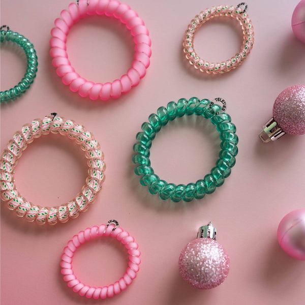 Spiral Hair Coils | Small | Merry Pinkmas Hair Ties