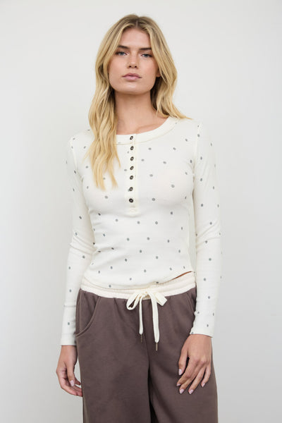Polka Dot Henley