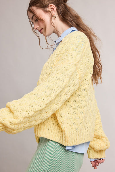Whitney Cardigan - Lemon
