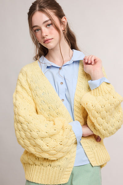 Whitney Cardigan - Lemon