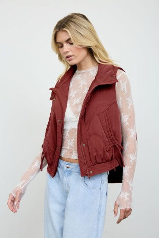 Wave Vest - Oxblood