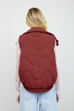 Wave Vest - Oxblood
